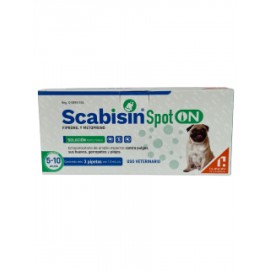 SCABISIN SPOT ON  CANINOS 5-10 KG. CAJA C/3 PIP. VERDE 1.0 ML.